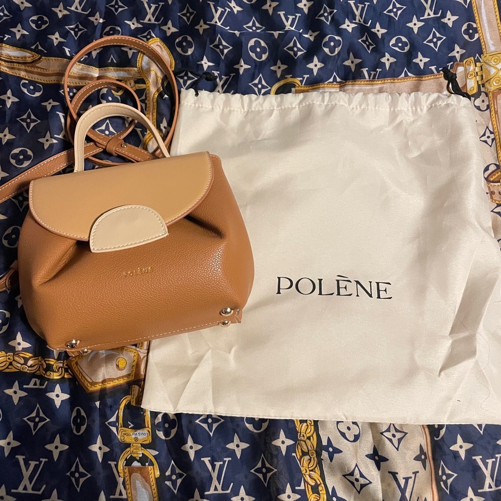 Polene Tan and Cream Mini Bag